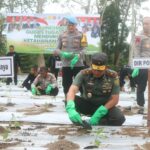 Danrem 045/Gaya Hadiri Launching Gugus Tugas Polri Mendukung Ketahanan Pangan