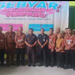 CAMAT TAMSEL DAMPINGI PJ.BUPATI BEKASI MEMBUKA ACARA ROAD TO GEBYAR PELAYANAN TERPADU SATU PINTU YANG DIGELAR ( DPMPTSP ) DI UPTD PASAR TAMBUN