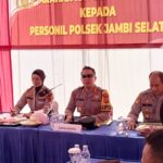 Kapolsek Jambi Selatan Sambut Kunker Kapolresta Jambi Beserta Ketua Bhayangkari Cabang Kota Jambi Di Polsek Jambi Selatan