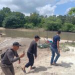 Sat Polairud Polres Belitung Lakukan Peninjauan Aktivitas Tambang Ilegal di Sungai Mampadin