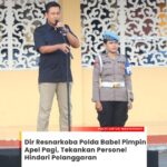 DIR RESNARKOBA POLDA BABEL PIMPIN APEL PAGI, TEKANKAN PERSONEL HINDARI PELANGGARAN