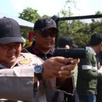 Polres Belitung Gelar Pelatihan Kemampuan Menembak di Mako Brimob Polda Kep. Babel