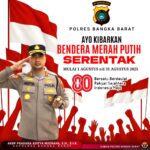 Sambut HUT RI ke-80, Kapolres Bangka Barat Ajak Masyarakat Warnai Kota dengan Merah Putih