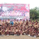 MTsN 3 Tanjung Jabung Timur Ikuti Upacara Hari Pramuka ke-63 di Kecamatan Mendahara