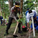 Kapolda Kep. Babel Gelar Penanaman Pohon di Pantai Tanjungpendam Kabupaten Belitung